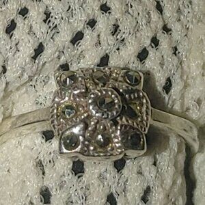 Art Deco Ring Vintage Filigree Sterling Silver Floral Intricate Detailed Danity